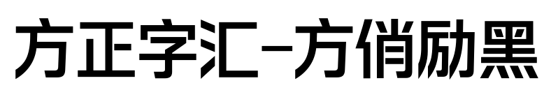 方正字汇-方俏励黑