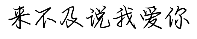 来不及说我爱你