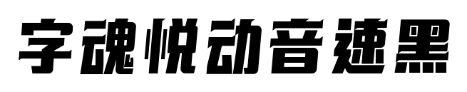 字魂悦动音速黑
