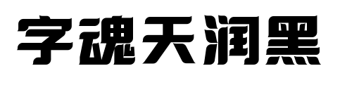 字魂天润黑预览图片