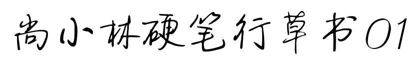 尚小林硬笔行草书01