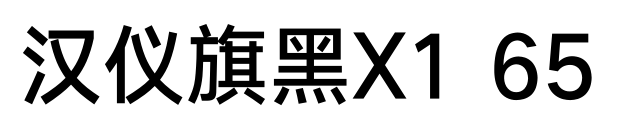 汉仪旗黑X1 65预览图片