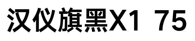汉仪旗黑X1 75预览图片