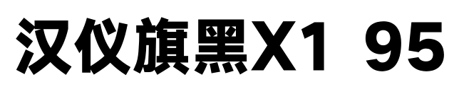 汉仪旗黑X1 95
