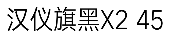 汉仪旗黑X2 45预览图片