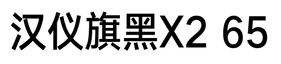 汉仪旗黑X2 65